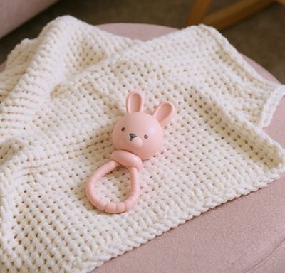 Pink Bunny Sweetie Rattle