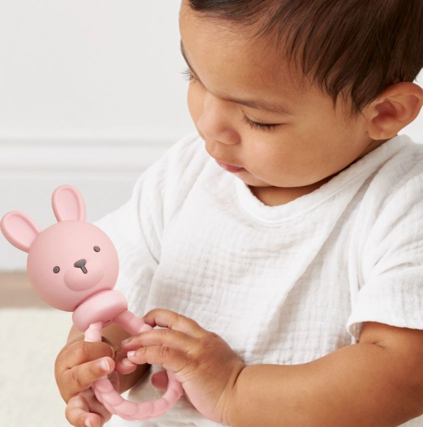 Pink Bunny Sweetie Rattle