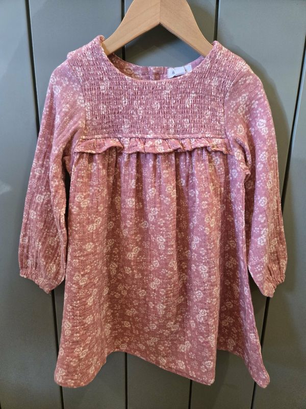 Bandana Floral Ruffle Dress