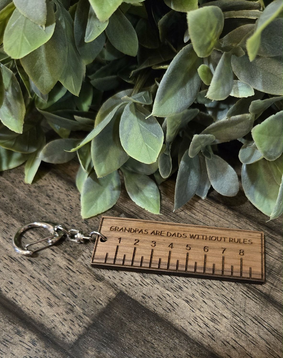 Grandpa Ruler Keychain