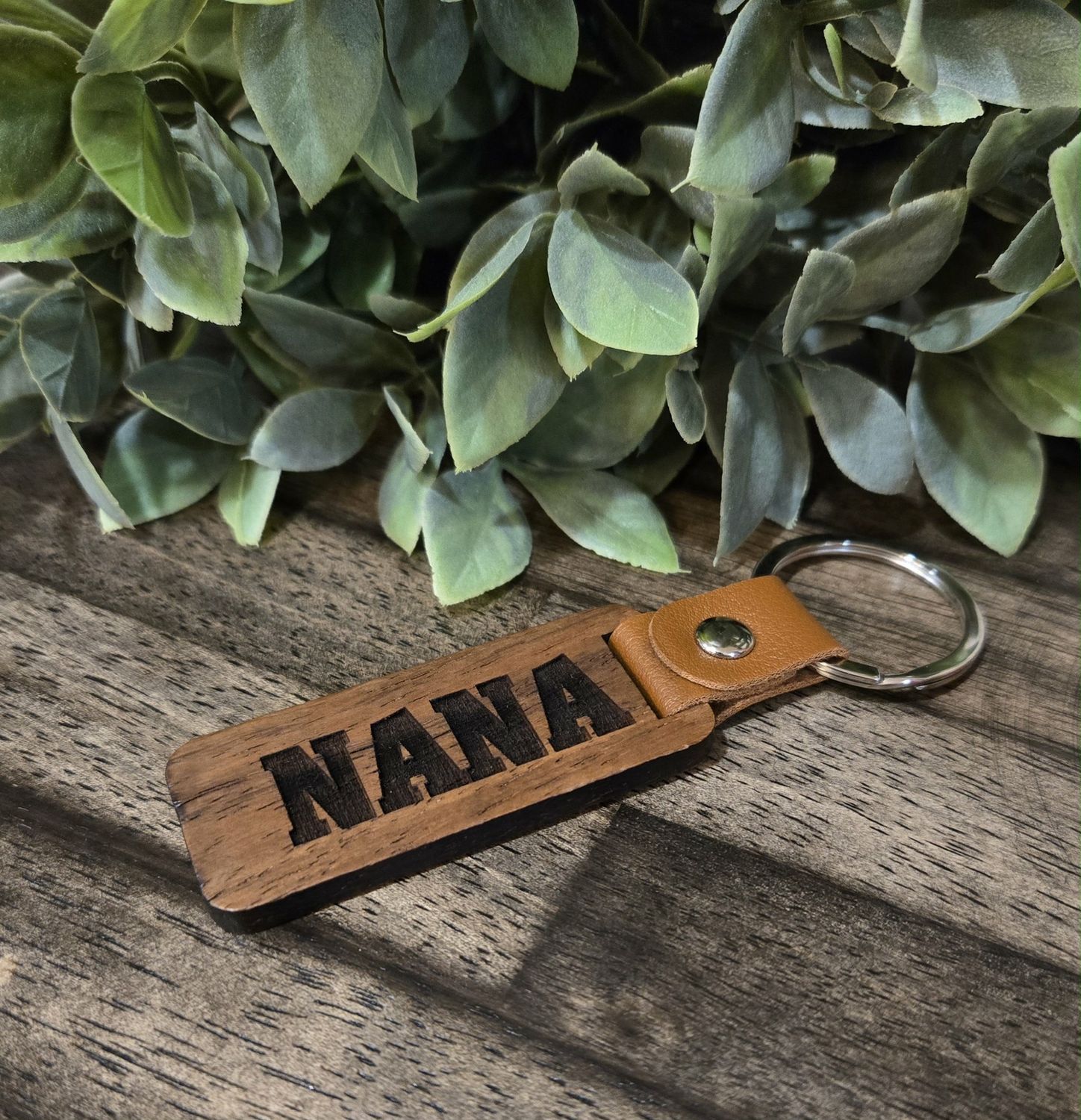 Nana Wood Keychain