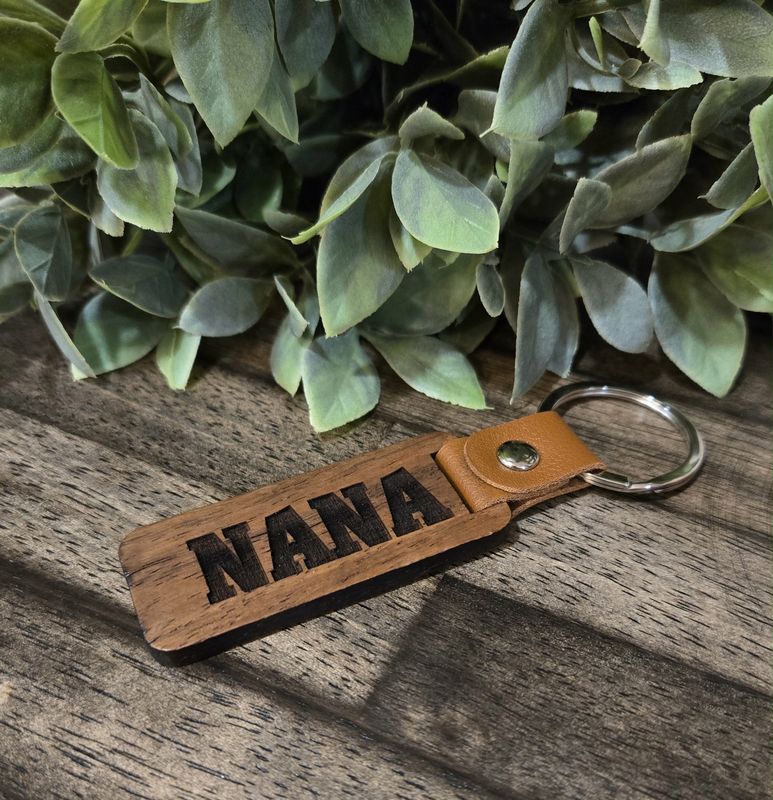 Nana Leather Keychain