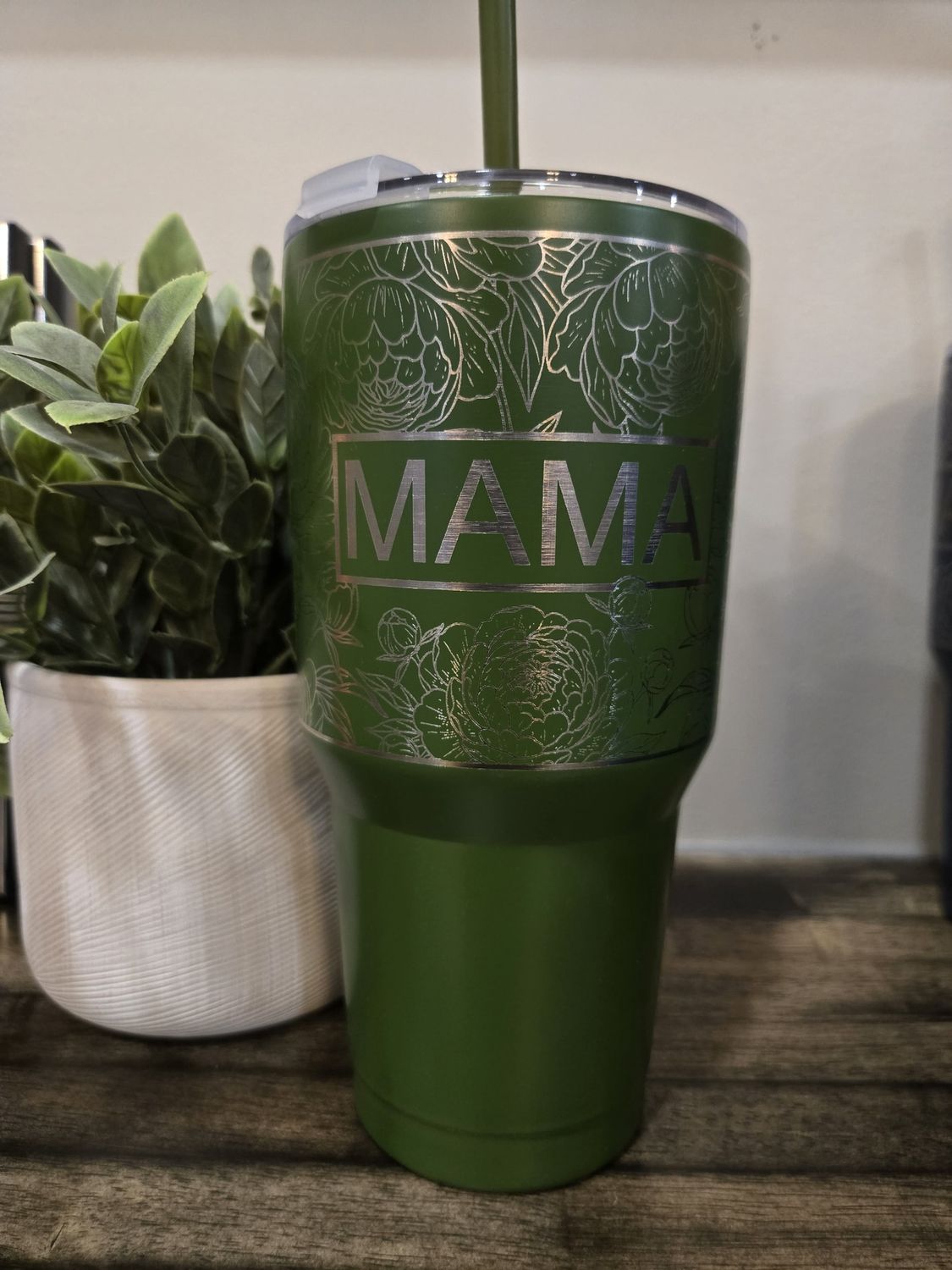 Mama Tumbler 32oz Green