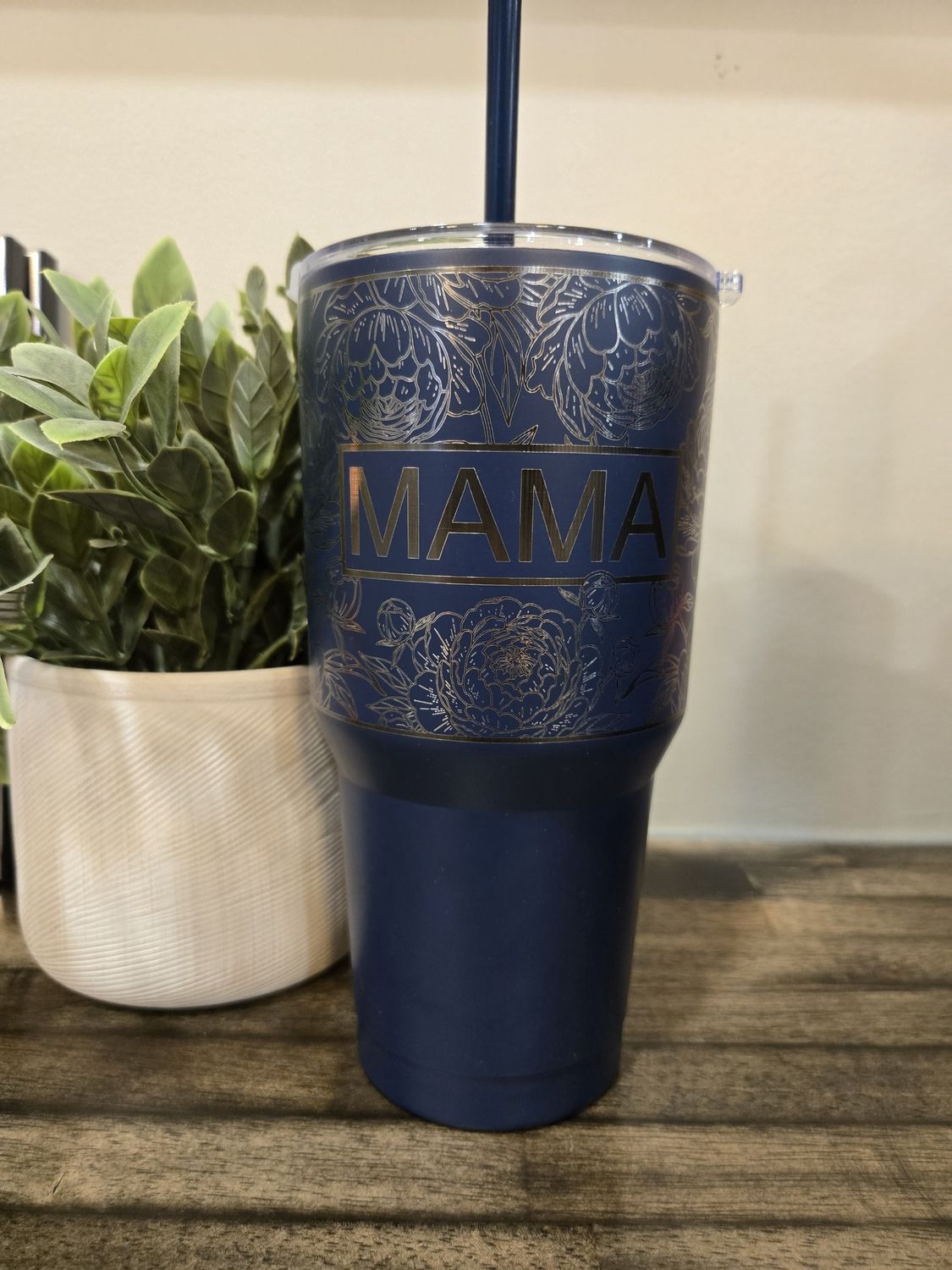 Mama Tumbler 32oz Navy