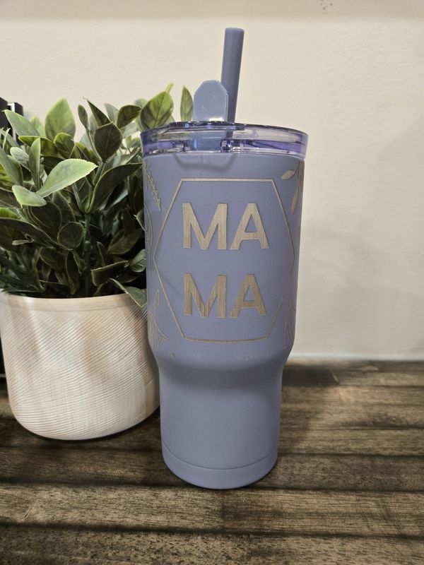 Mama Tumbler 24oz Grey
