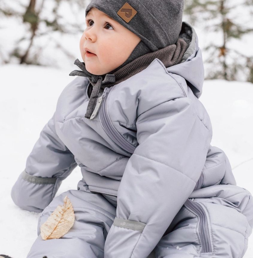 One Piece Baby Snowsuit Pebble