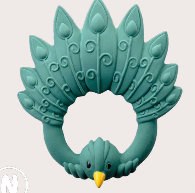 Peacock Teether- Green