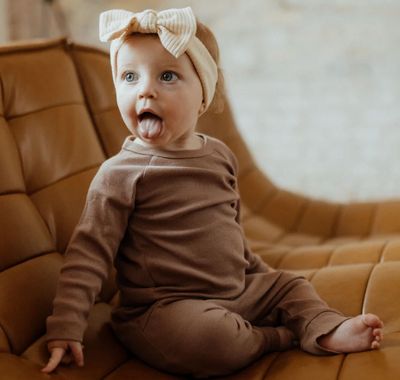 Mauve Ribbed Jogger Set