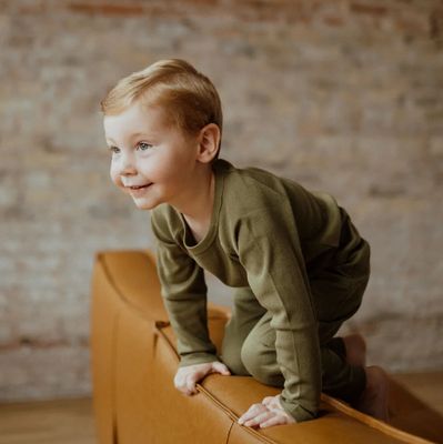 Olive Ribbed Jogger Set