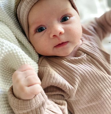 Vintage Mauve Organic Cotton Ribbed Sleeper