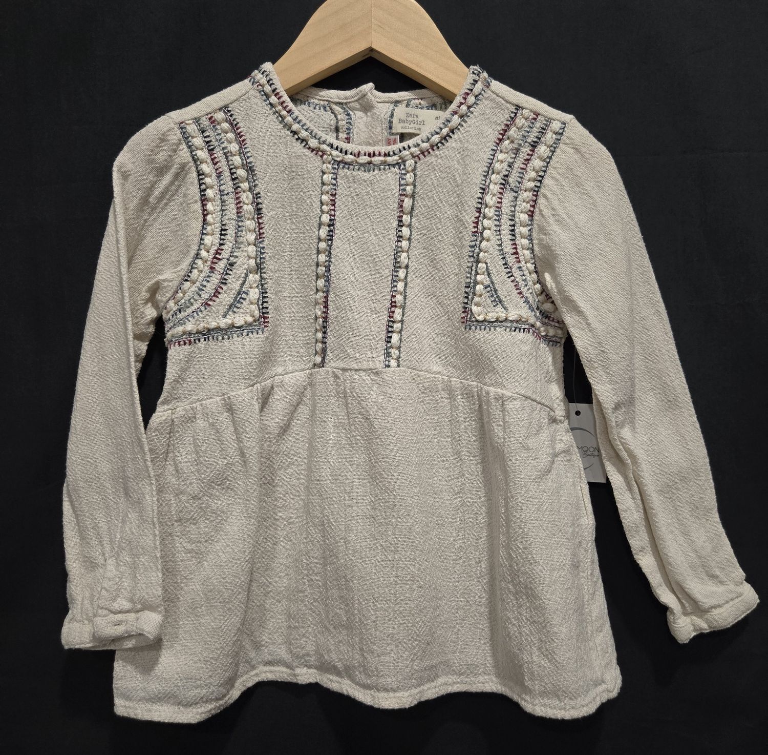 2-3Y Zara Cream Long Sleeve