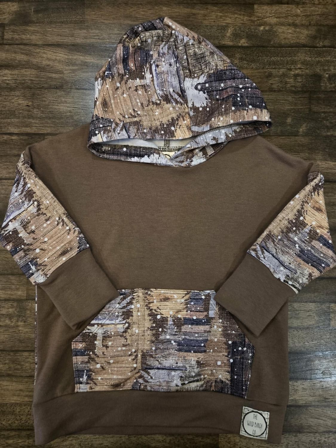 Brown Barnwood Trees Sweater