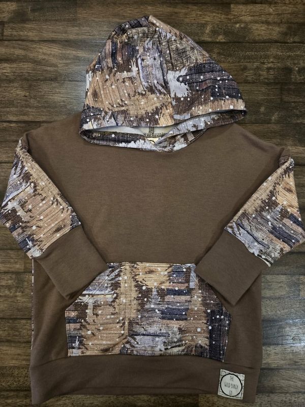Brown Barnwood Trees Sweater