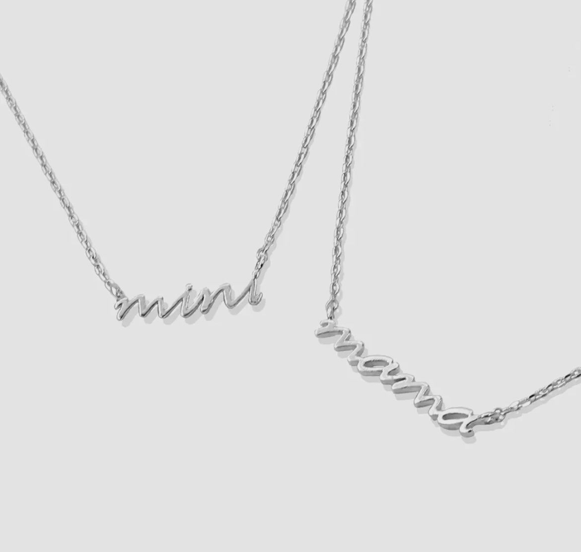 Mini &amp; Mama Necklace, Colour: Silver