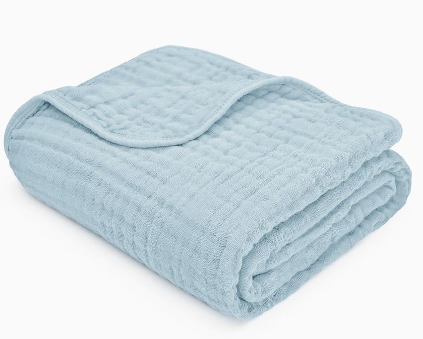 Baby Muslin Cotton Blanket, Colour: Sky Blue