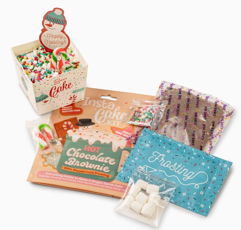GF Hot Chocolate Brownie w Peppermint Cake Kit