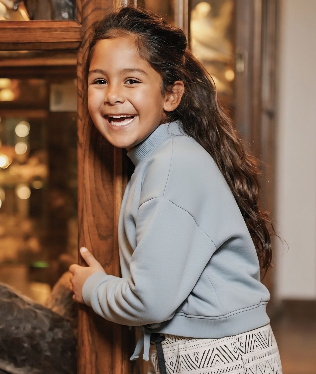 Kokonoko Blue Crop Sweater