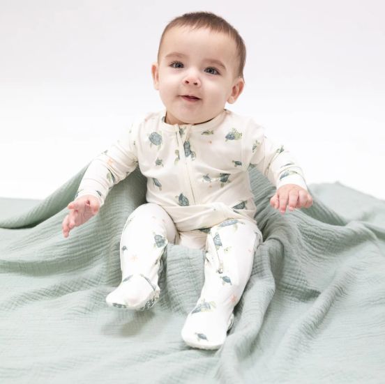 Sea Turtles Footie Sleeper, Size: NB
