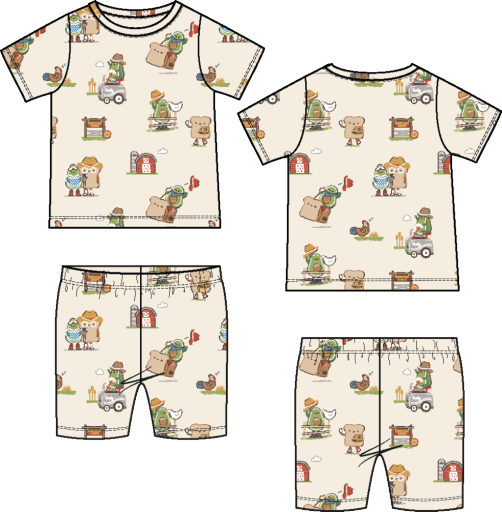 Avocado Toast 2pc PJ set, Size: 18-24M