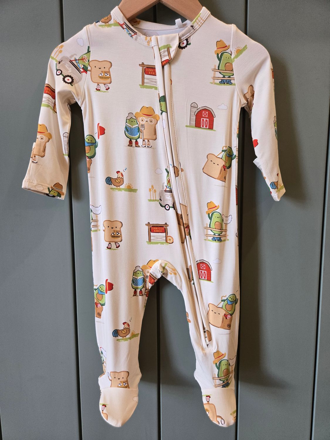 Farm Avocado Toast Footie, Size: NB