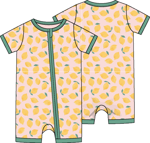 Sunny Lemons Shortie Romper, Size: 0-3M