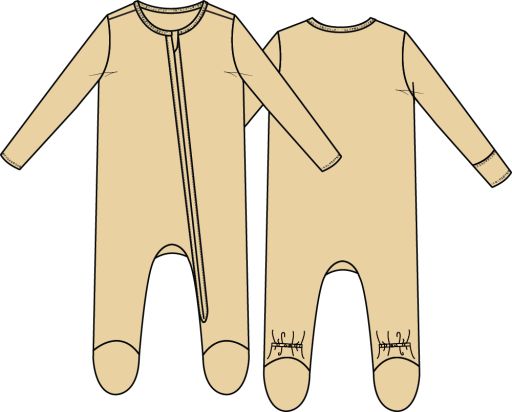 Italian Straw Yellow Footie, Size: NB