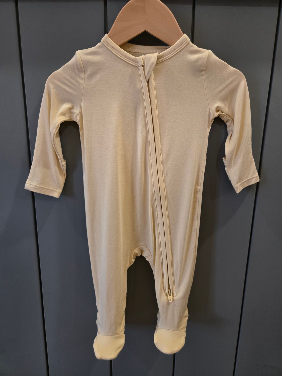 Italian Straw Yellow Footie, Size: NB