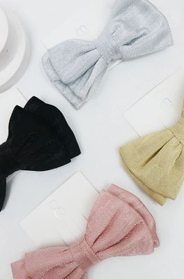 Metallic Bow Clip