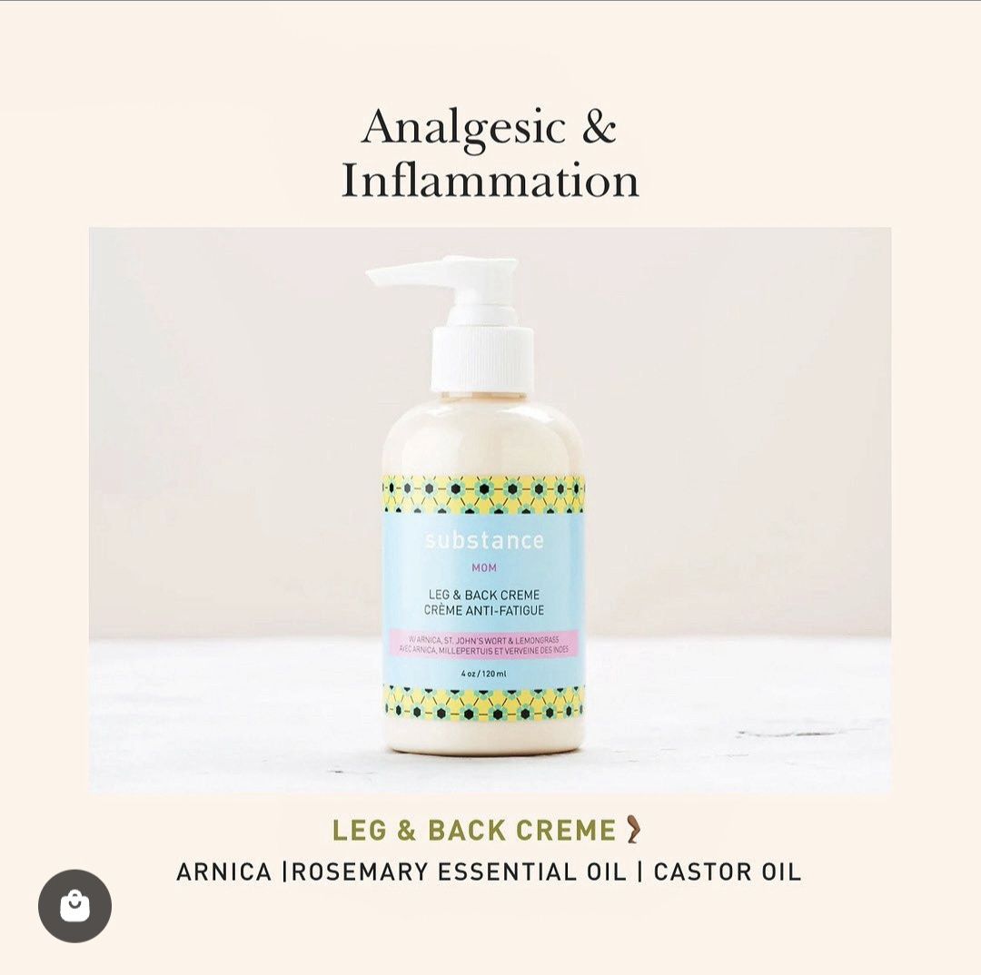 Leg and Back Creme Natural Pain Relief