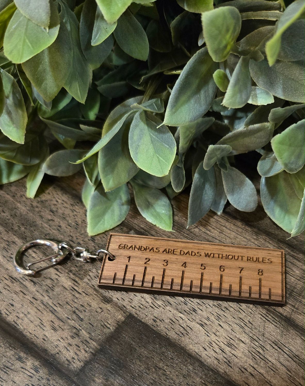 Grandpa Ruler Keychain