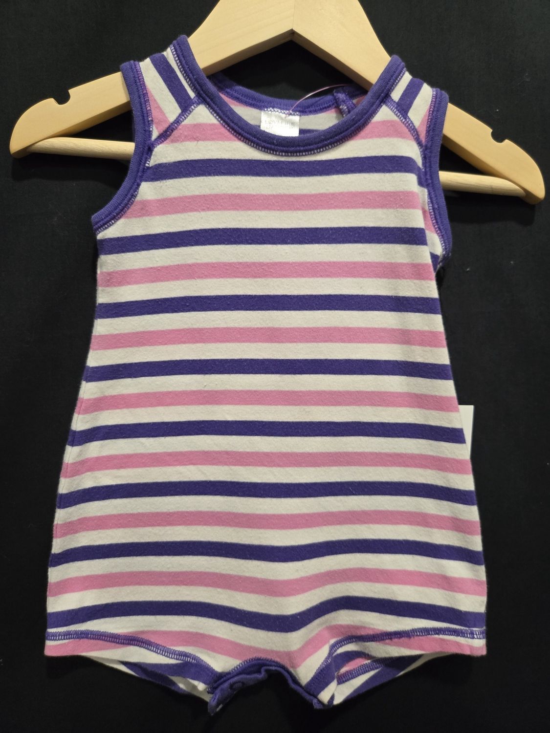 3-6m Bonds Striped Shortie Romper