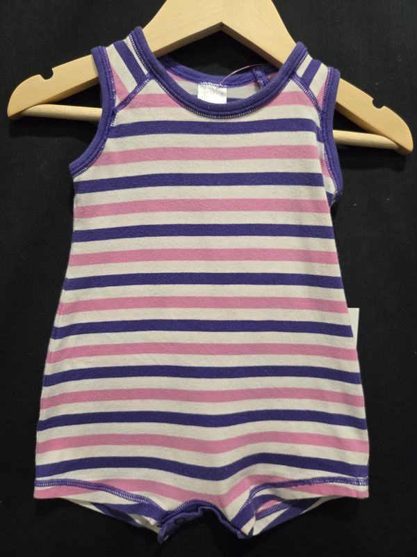 3-6m Bonds Striped Shortie Romper