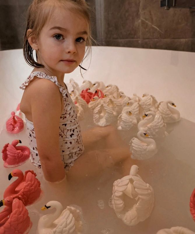 Bath Swan- White
