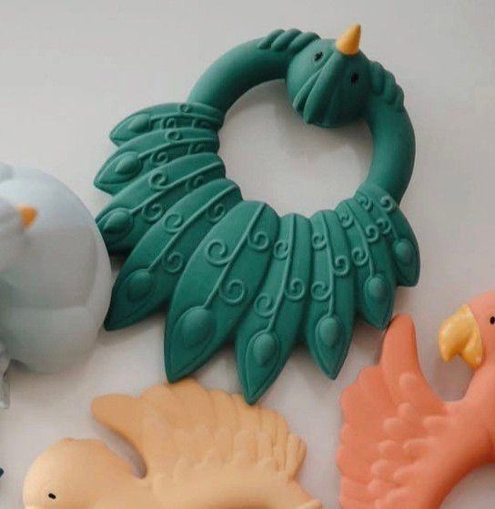 Peacock Teether- Green