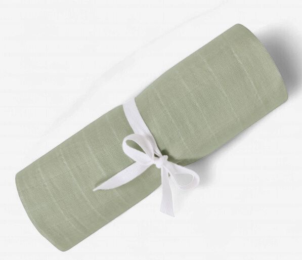 Cotton Muslin Swaddle, Colour: Kaki