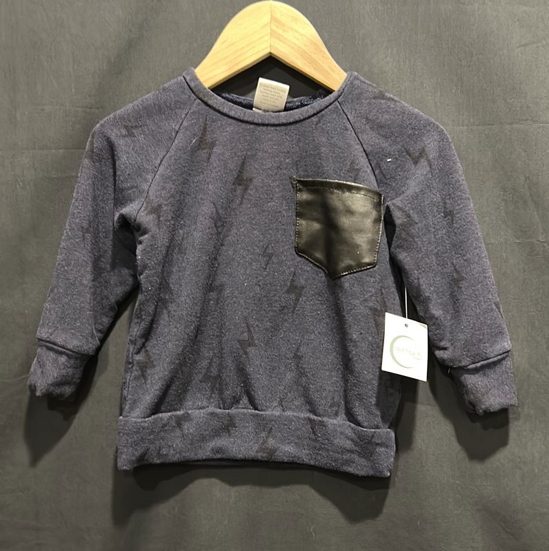 6-12m Posh &amp; Cozy Navy Long Sleeve