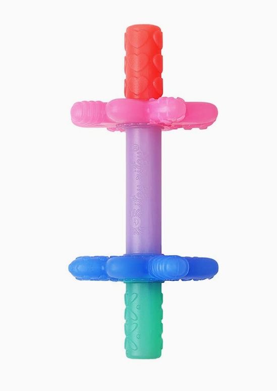 Itzy Teensy Teething Tube, Colour: Pink Rainbow