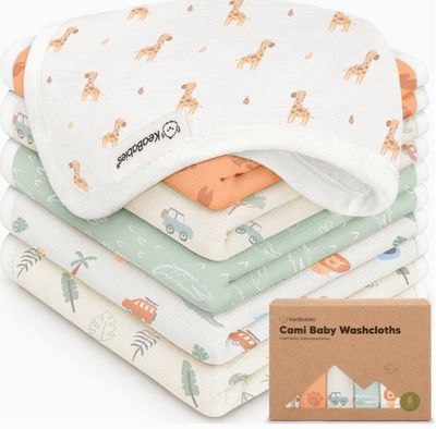 6-Pack Organic Cami Baby Washcloths Wilderness