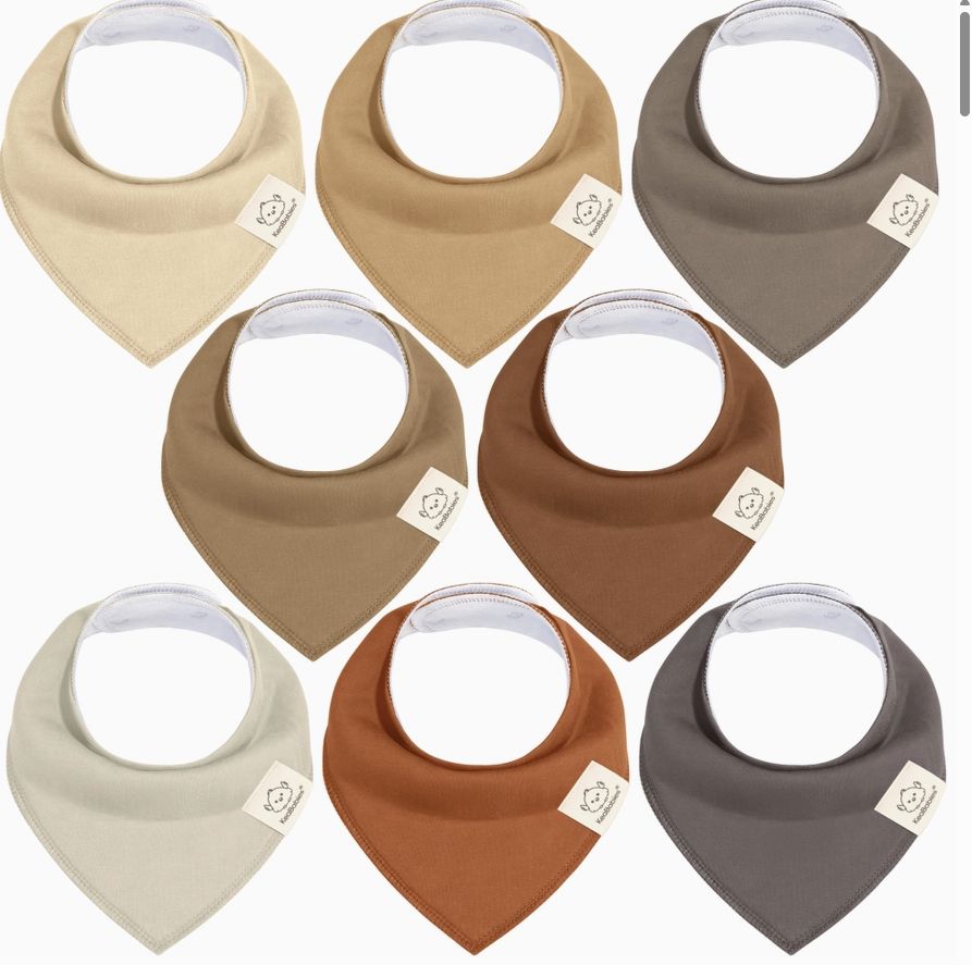 8-pack Baby Bandana Bibs Terracotta