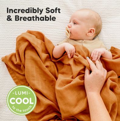 Lumi Muslin Swaddle Blankets Spice