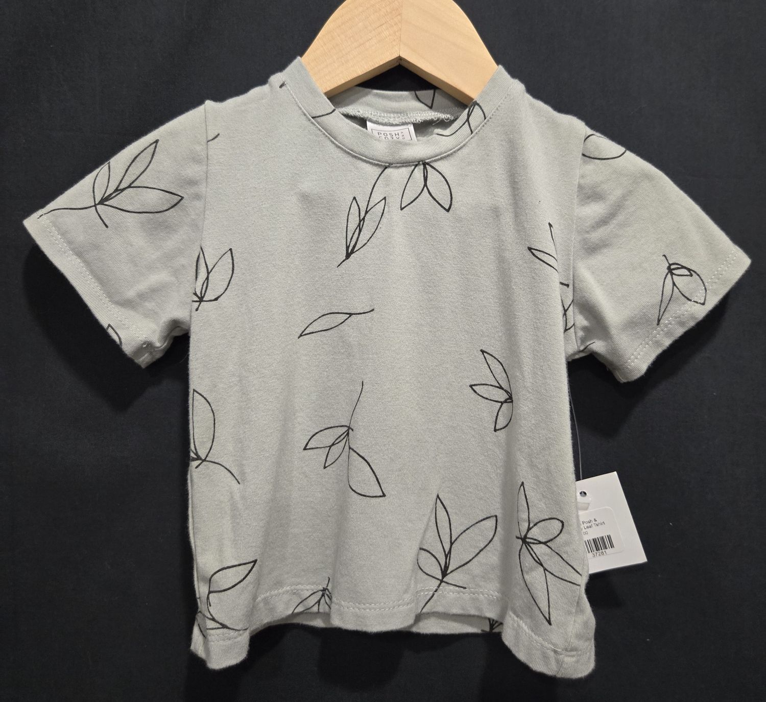 0-6m Posh &amp; Cozy Leaf Tshirt