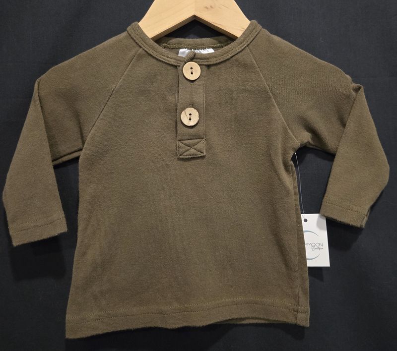 3-6m Mebie Baby Olive Long Sleeve