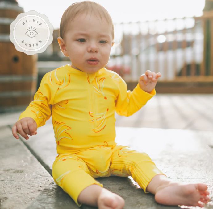 Full-Coverage Sunsuit Banan-za 12-18mo left