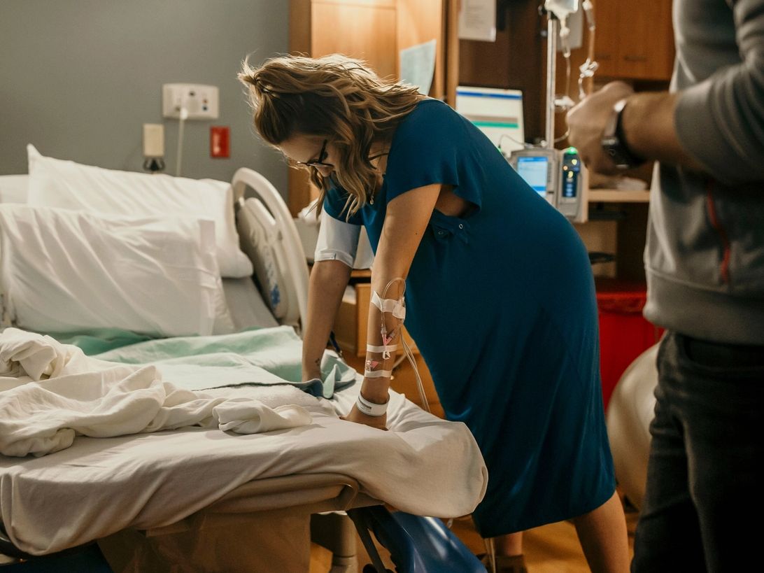 Blue Labor and Delivery/ Nursing Gown