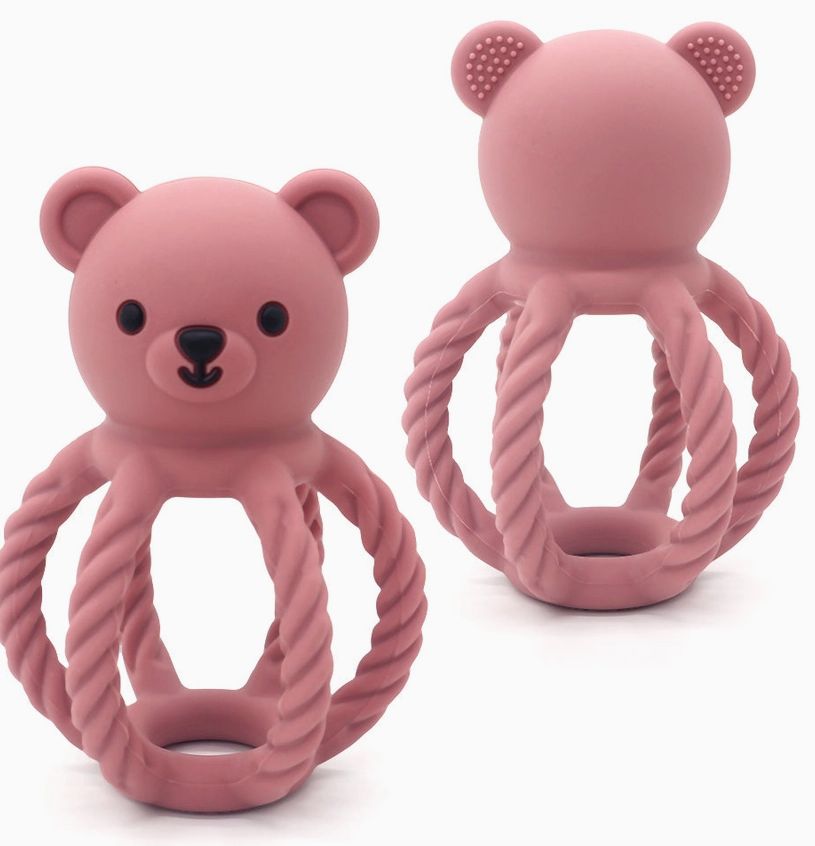 Teddy the Teething Bear, Colour: Dusty Rose