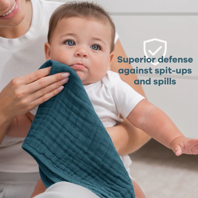 Baby Burp Cloths - 100% Muslin Cotton 6 pack