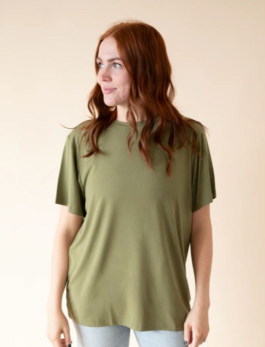 Ploom Adult Boyfriend Tee Olive
