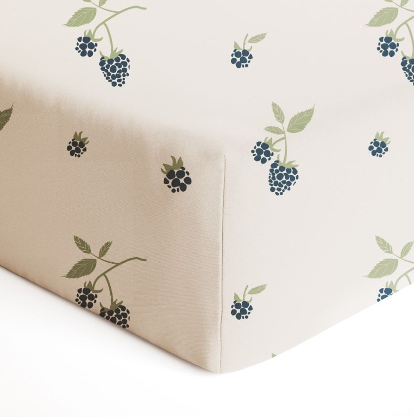 Blackberries Crib Sheet