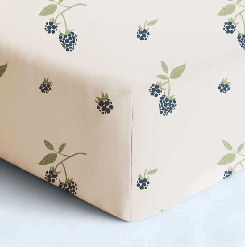 Blackberries Crib Sheet