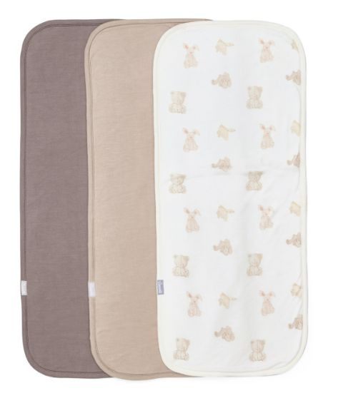 Teddies 3pk Burp Cloths